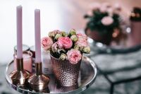 Kaboompics - Side table with pink decorations
