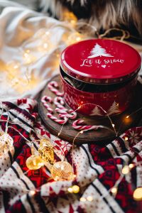 Kaboompics - Gingerbread Cookies and Candy Canes on a White Christmas Plate