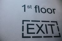 Kaboompics - Exit sign on a wall