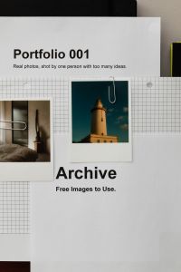 Kaboompics - Editorial Portfolio Layout with Instant Photos and Archive Typography