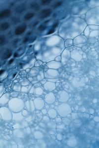 Kaboompics - Soft Blue Bubble Foam Texture Background