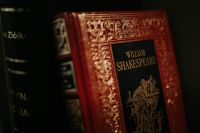 Kaboompics - Ornate William Shakespeare Hardcover Book in Warm Light