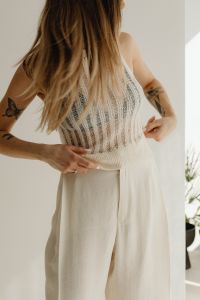 Kaboompics - Simplistic Sophistication - A Fashion Photoshoot with a Stunning Model in Neutral Minimalist Outfits