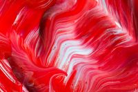Kaboompics - Flowing Red and White Paint Waves for Abstract Wallpaper and Creative Branding