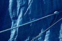 Kaboompics - Blue Tarpaulin Texture With Crossing Ropes