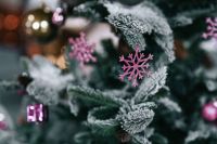 Kaboompics - Glittery Pink Snowflake Ornament Close Up