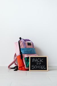 Kaboompics - Back to School Backpack and Chalkboard Sign