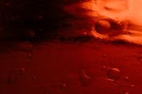 Kaboompics - Dark Red Water Droplets Abstract Background
