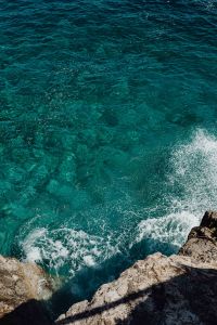 Kaboompics - Amalfi Coast Teal Sea Texture with Gentle Surface Ripples