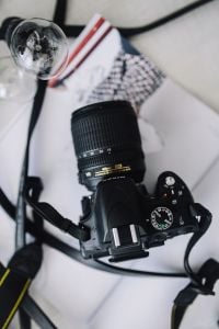 Vintage and contemporary cameras