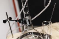 Kaboompics - Glass distillation equipment