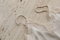 Kaboompics - Cream Nightgown Flat Lay with Delicate Lace