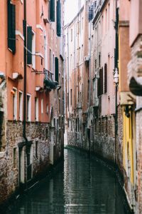 Kaboompics - Narrow Venice Canal Framed by Historic Buildings