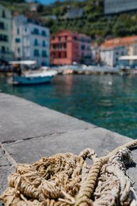Kaboompics - Coiled Mooring Ropes On Sorrento Harbor Dock