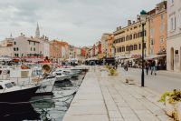Kaboompics - Rovinj Marina Promenade with Boats and Old Town Waterfront Views