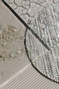 Kaboompics - Layered Faceted Glass and Ribbed Panels in an Abstract Composition