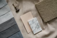 Kaboompics - Overhead Interior Material Samples on Beige Textile
