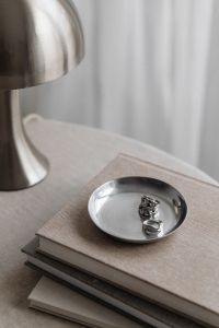 Kaboompics - Chrome Dome Lamp and Metal Bowl Close-Up