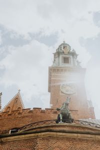 Kaboompics - Krakow Town Hall Tower and Bronze Statue in Main Square