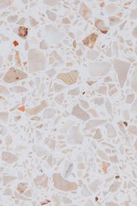 Kaboompics - White Terrazzo Surface with Large Beige Chips, Bright Neutral Interior Background