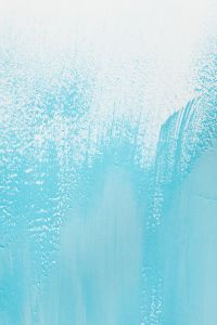 Kaboompics - Turquoise Brushstroke Texture on White Canvas, Vertical Abstract Background