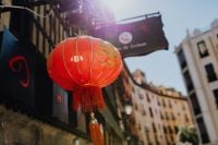 Kaboompics - Red chinese lamp in Madrid, Spain