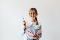Kaboompics - Young Schoolgirl Wearing Glasses for School