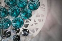 Kaboompics - White table with cyan glasses