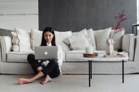 Kaboompics - Woman Concentrating on Laptop Work at Home