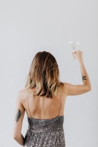 Kaboompics - Woman Holding a Cocktail Glass at a New Year's Party