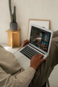 Kaboompics - Working On Laptop Minimal Home Office Workspace
