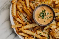 Kaboompics - Loaded Fries with Creamy Dipping Sauce