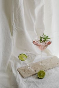 Kaboompics - Pink and Green Cocktails on a Stone Slab