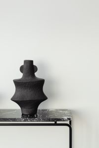 Kaboompics - Black Ceramic Vase On Marble Console Table
