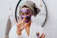 Kaboompics - Woman with facial skincare mask
