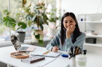Kaboompics - Asian Women Having a Conversation in an Office