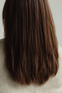 Kaboompics - Close-Up of Long Straight Hair with Fine Brown Highlights