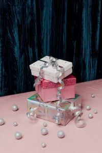 Modern Christmas Gift Wrap, Sparkly Presents & Holiday Backgrounds