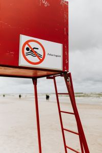 Baltic Sea Beach Safety and Lifeguard Rescue Equipment