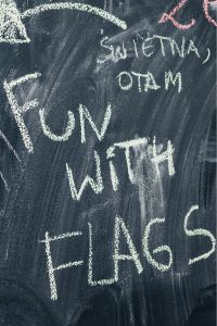 Chalkboard with handwritten words