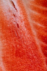 Kaboompics - Extreme Macro of Juicy Strawberry Flesh, Red Fruit Texture for Smoothie and Dessert Backgrounds
