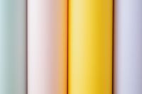 Kaboompics - Close-Up of Pastel Paper Rolls in Mint, Blush, Yellow and Lilac