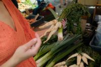 Kaboompics - Woman Carrying Fresh Vegetables from a Farmers Market