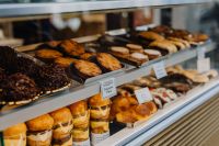 Kaboompics - Assorted Italian Pastries in a Naples Street Bakery Display