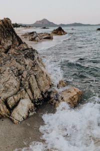 Kaboompics - Rocky Outcrops and Small Waves along the Shore, Natural Seascape for Travel Editorials