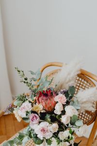 Kaboompics - Protea and Pampas Grass in a Textured Chair Still Life