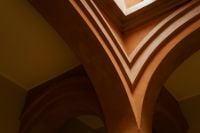 Kaboompics - Geometric Wooden Arch Ceiling in Malaga Spain