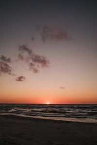 Kaboompics - Orange Sunset on the Ocean Horizon with Clouds