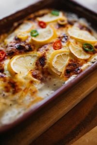 Kaboompics - Baked Fish with Lemon and Colorful Pepper Slices