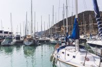 Kaboompics - Sailboats and Blue Rigging in Mediterranean Marina